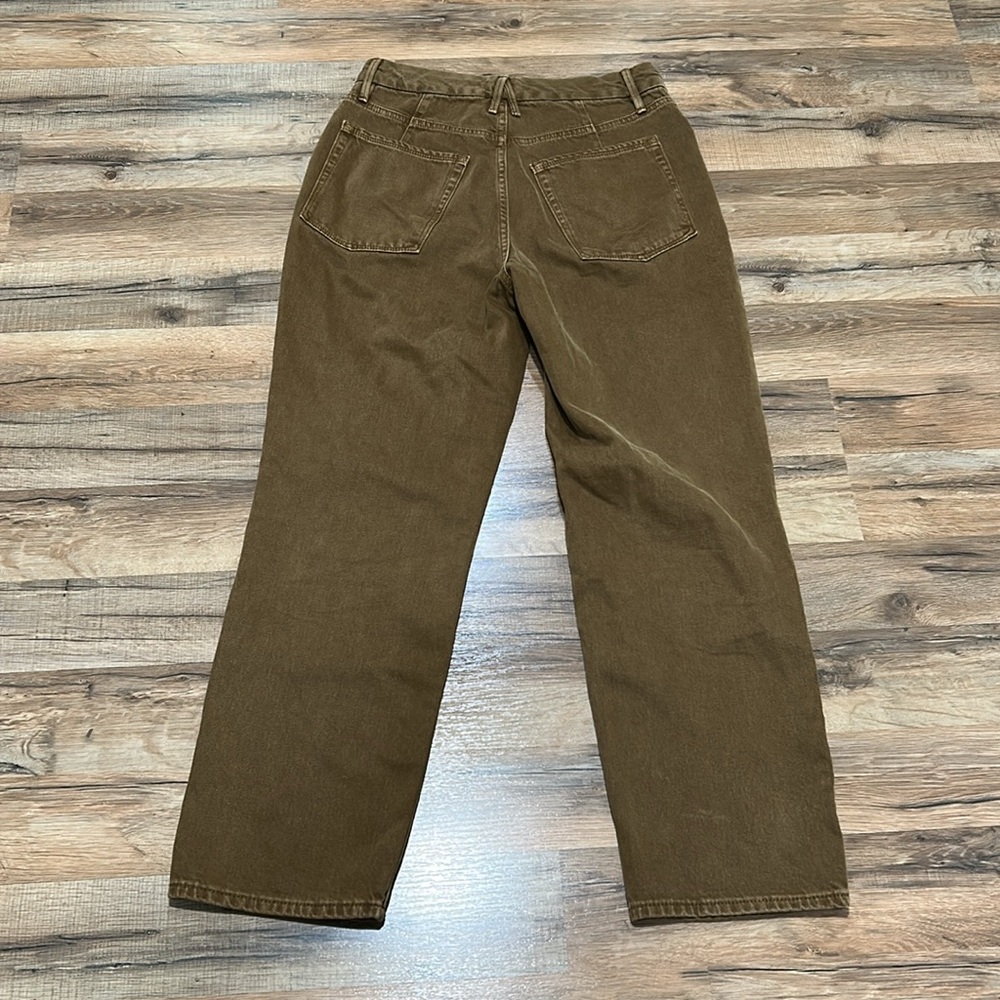 GOOD AMERICAN WOMEN STRAIGHT PANT HIGH RISE BROWN Sz 4/27 - Picture 2 of 10